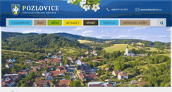 Desktop Screenshot of pozlovice.cz